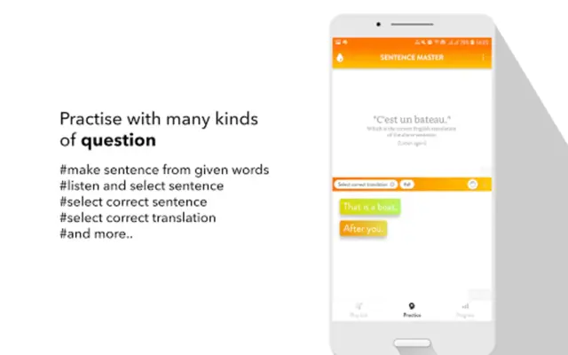 French Sentence Master android App screenshot 1